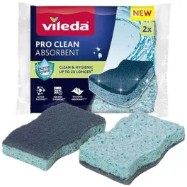 Viszkóz szivacs, 2 db, VILEDA "Pro Clean", kék