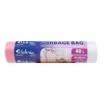 Szemeteszsák, zárószalagos, 40 l, 15 db, VICTORIA FACILITY