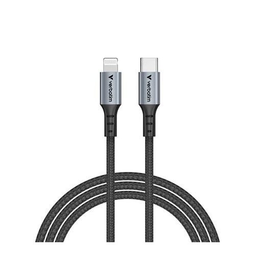 USB kábel, USB-C - Lightning (Apple), 1,2m, VERBATIM, fekete