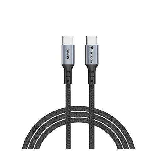 USB kábel, USB-C - USB-C, 1,2 m, 60W, VERBATIM, fekete