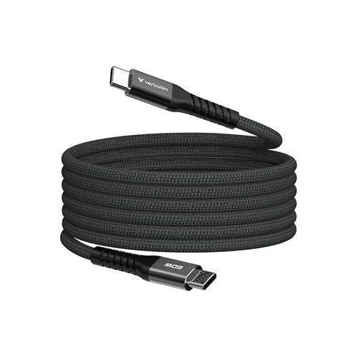 USB kábel, USB-C - USB-C, 1,2 m, 60W, mágneses, VERBATIM, fekete