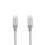 USB kábel, USB-C 3.1 - USB-C, 30 cm, VERBATIM, ezüst