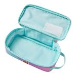 Tolltartó, szögletes, cipzáras, LEGO "Iconic Sparkle", rózsaszín-mintás