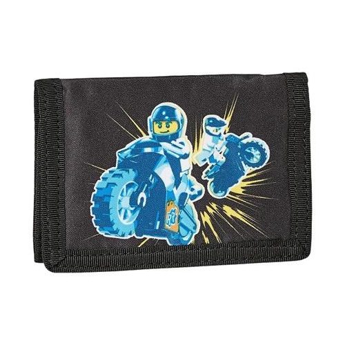 Pénztárca, tépőzáras, LEGO "City Race", fekete-mintás