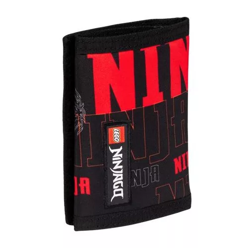 Pénztárca, tépőzáras,  LEGO "Ninjago Dragon Energy", fekete-mintás