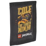 Pénztárca, tépőzáras, LEGO "Ninjago Cole", fekete-mintás
