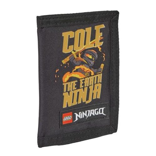 Pénztárca, tépőzáras, LEGO "Ninjago Cole", fekete-mintás