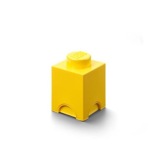 Tárolódoboz, szögletes, LEGO, sárga