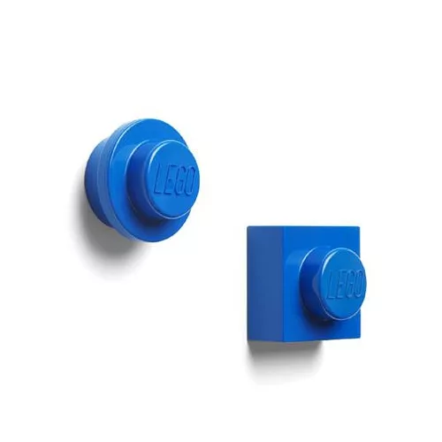 Mágnes, 2 különböző forma, LEGO, kék