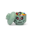Tárolódoboz, fej, kicsi, LEGO, Green Skeleton