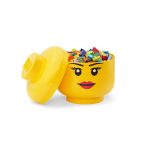 Tárolódoboz, fej, nagy, LEGO, Girl