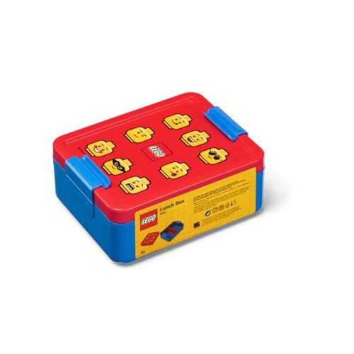 Uzsonnás doboz, LEGO "Classic", kék-piros-mintás