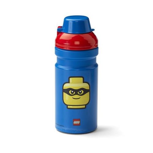 Kulacs, 390 ml, LEGO "Classic", kék-piros-mintás