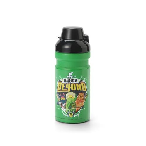 Kulacs, 390 ml, LEGO "Ninjago", zöld-fekete-mintás