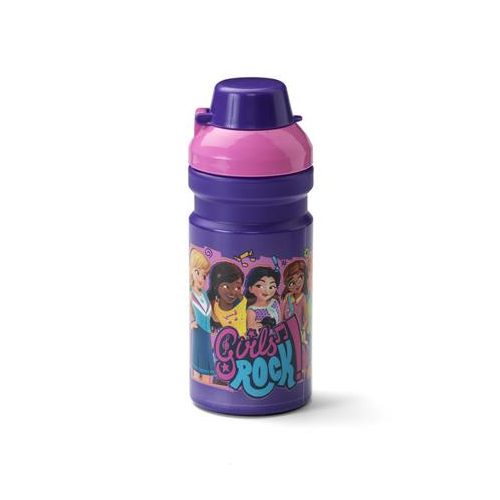 Kulacs, 390 ml, LEGO "Friends", lila-rózsaszín-mintás