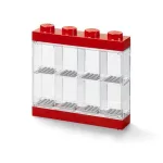 Gyűjtődoboz, minifiguráknak, 8 rekesz, LEGO, piros