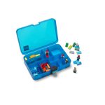 Tárolódoboz, rekeszes, LEGO, kék