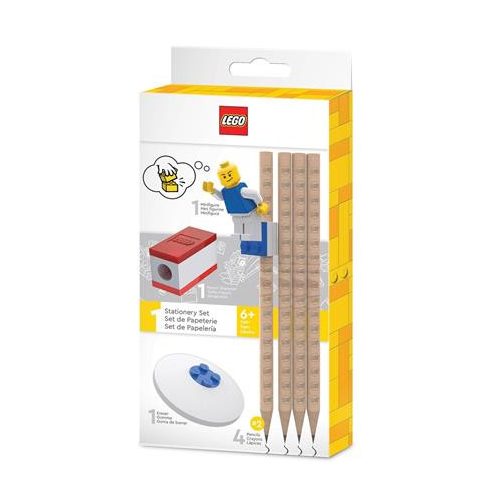 Grafitceruza szett, hegyezővel, radírral, mini figurával, LEGO