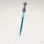 Zseléstoll, 0,7 mm, fénykard, LEGO "Star Wars", azúr kék