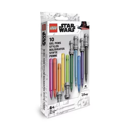 Zseléstoll készlet, 0,7 mm, fénykard, LEGO "Star Wars", 10 különböző szín
