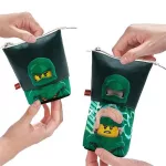 Tolltartó, cipzáras, pop-up, LEGO "Ninjago Lloyd", fekete-zöld-mintás