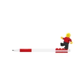 Zseléstoll, 0,7 mm, kupakos, mini figurával, LEGO, piros