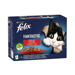   Macskaeledel, 12x85 g, FELIX "Fantastic", házias válogatás