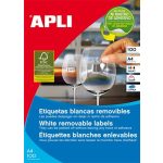 Etikett, univerzális, 210x148 mm, eltávolítható, APLI, 200 etikett/csomag