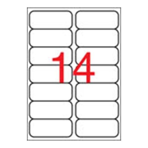 Etikett, 99,1x38,1 mm, poliészter, kerekített sarkú, APLI, átlátszó, 140 etikett/csomag