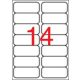 Etikett, 99,1x38,1 mm, poliészter, kerekített sarkú, APLI, átlátszó, 140 etikett/csomag
