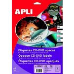 Etikett, CD/DVD, A4, teljes lefedettségű, matt, APLI "Mega"