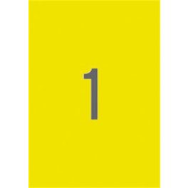   Etikett, 210x297 mm, színes, APLI, neon sárga, 100 etikett/csomag