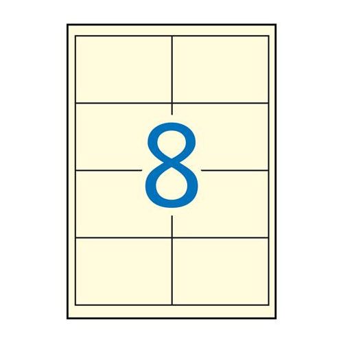 Etikett, 97x67,7 mm, színes, APLI, krémszínű, 160 etikett/csomag