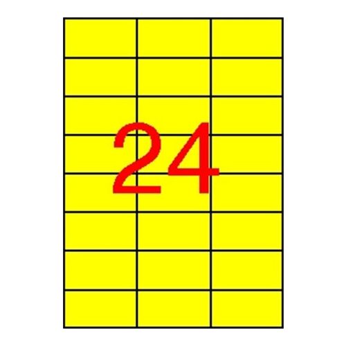 Etikett, 70x37 mm, színes, APLI, sárga, 2400 etikett/csomag