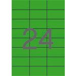 Etikett, 70x37 mm, színes, APLI, zöld, 2400 etikett/csomag