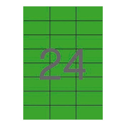 Etikett, 70x37 mm, színes, APLI, zöld, 2400 etikett/csomag