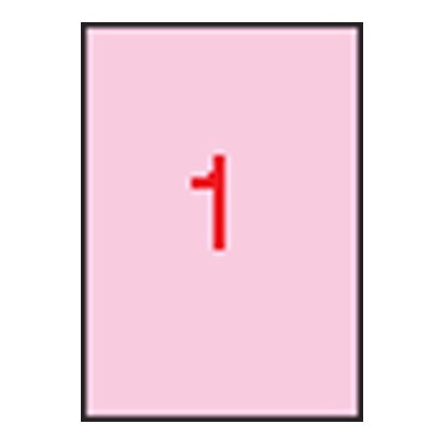 Etikett, 210x297 mm, színes, APLI, pasztell rózsaszín, 20 etikett/csomag