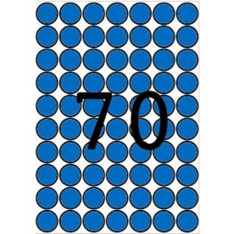   Etikett, 19 mm kör, színes, A5 hordozón, APLI, kék, 560 etikett/csomag