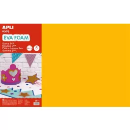   Moosgumi, 400x600 mm, APLI Kids "Eva Sheets", narancssárga