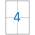 Etikett, 105x148 mm, színes, APLI, sárga, 80 etikett/csomag