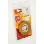 Ragasztószalag, kétoldalas, 7 mm x 10 m, APLI, átlátszó