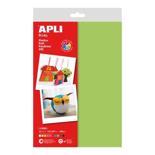 Filc anyag, APLI Kids, A4, vegyes színek