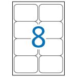 Etikett, 99,1x67,7 mm, poliészter, időjárásálló, kerekített sarkú, fehér, APLI, 160 etikett/csomag