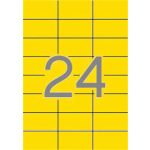 Etikett, 70x37 mm, színes, APLI, sárga, 480 etikett/csomag