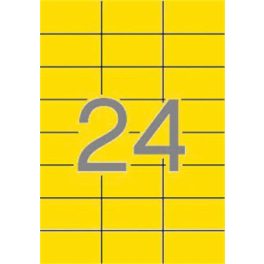 Etikett, 70x37 mm, színes, APLI, sárga, 480 etikett/csomag