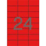 Etikett, 70x37 mm, színes, APLI, piros, 480 etikett/csomag