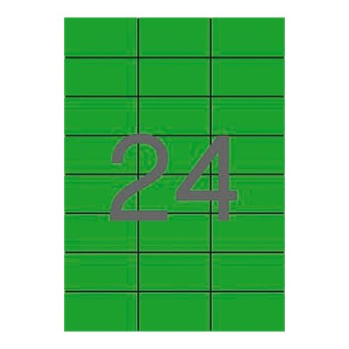 Etikett, 70x37 mm, színes, APLI, zöld, 480 etikett/csomag