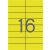 Etikett, 105x37 mm, színes, APLI, sárga, 320 etikett/csomag