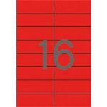 Etikett, 105x37 mm, színes, APLI, piros, 320 etikett/csomag