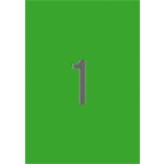 Etikett, 210x297 mm, színes, APLI, zöld, 20 etikett/csomag